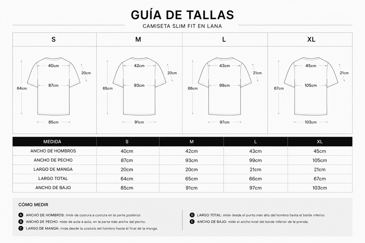 Camiseta Slim Clásica LANA. - NO. 01 SET CLÁSICO